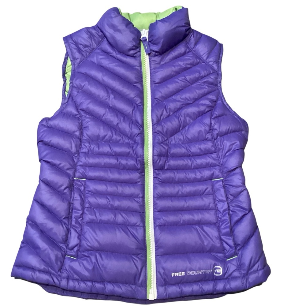 Girls Free Country‎ Nylon Down Vest Lightweight Lilac Color, Size Small 7/8